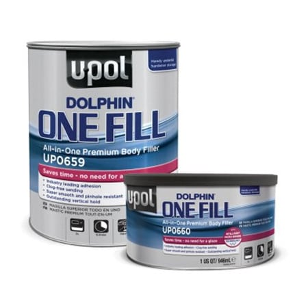 U-Pol Dolphin One Fill All-In-One Premium Body Filler Quart UP0660